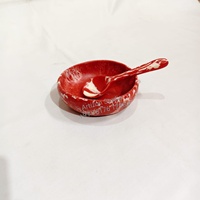 Set Peralatan Sajian Salad Resin Buatan Tangan dengan Efek Marmer, Aman untuk Mesin Cuci Piring dan Microwave, Cocok untuk Pesta di Rumah, Katering, dan Peralatan Makan