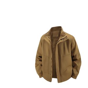 เสื้อแจ็คเก็ตผู้ชายสำหรับฤดูหนาว ผ้าฟลีซระบายอากาศได้ดี เป็นมิตรกับสิ่งแวดล้อม คอตั้ง ซิปหน้า กันลม สวมใส่สบายๆ - Product Image 2