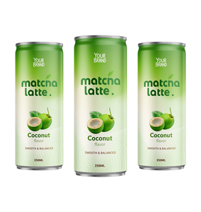 Latte au matcha en conserve de 250 ml, prêt à boire, fabricant de boissons vietnamien, vente en gros, OEM/ODM acceptés, certifié BRC ISO/HACCP - Product Image 1