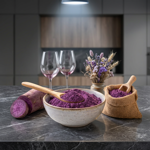 Ube Root <b>Flour</b> Premium Natural Purple Yam Powder Freeze Dried Food Grade in Plastic <b>Container</b> for Bakery and Pastry 1kg - Product Image 2