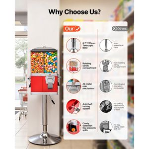 Distributore Automatico di Caramelle a Quattro Scomparti Regolabile con Supporto per Caramelle Gommose - Product Image 4