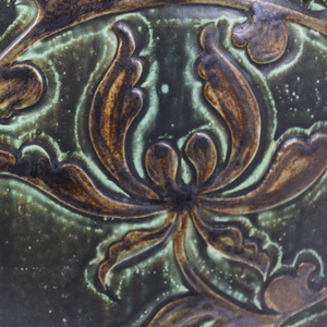 High Quality Traditional <b>Ceramic</b> Floor <b>Vases</b> Imitative-antique <b>Ceramic</b> <b>Vase</b> with Brown Chrysanthemum Patterns Blue Glaze - Product Image 5