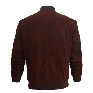 Chaqueta Bomber de Cuero Vintage para Hombre, con Parches Personalizados, Bordado de Cadena, Cuello Bicolor, Estilo Letterman de Invierno - Product Image 5