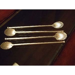 Rose or poli métal Long Design plat poignée cuillère café soupe salade service cuisine lavable au lave-vaisselle - Product Image 4