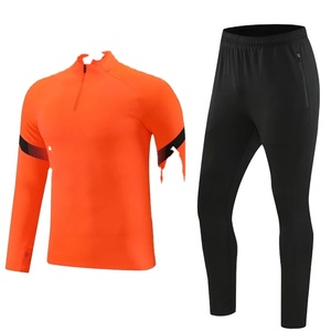 Ropa deportiva de otoño para niños, chándal de entrenamiento de fútbol para hombres con chaqueta de manga larga con cremallera, pantalones en blanco, tela polar amigable con el invierno - Product Image 6