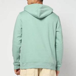 Sudadera con Capucha para Hombre, Color Verde Menta, Corte Regular, Color Sólido, Algodón, Informal, para Otoño, Secado Rápido, Bolsillo con Estampado Puff, 350g - Product Image 6