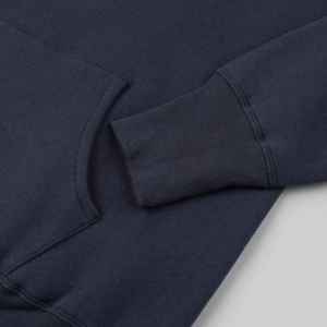 Sweat-shirt à capuche bleu marine pour homme, coupe classique, décontracté, automne, couleur unie, tricoté, avec poche en polaire - Product Image 5