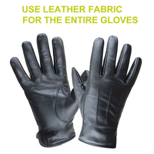Dernier design, gants de moto en cuir coupe-vent écologiques, compatibles écran tactile, longueur poignet, non doublés, chauds pour le motocross et le froid - Product Image 2
