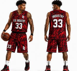 Conjunto de Uniforme de Baloncesto Negro con Diseño de Mármol, Sublimación Personalizada, Gráfico de Vetas Blancas, Cuello en V, Sin Mangas, Uniforme de Equipo al por Mayor, Kit de Malla - Product Image 3