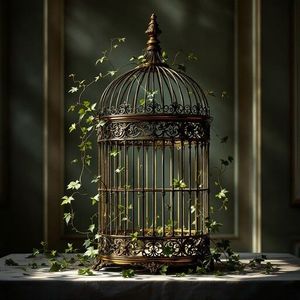 Cage à oiseaux décorative personnalisée en fil métallique fait main pour la maison et le jardin, cage à oiseaux de table, décoration d'événements - Product Image 1