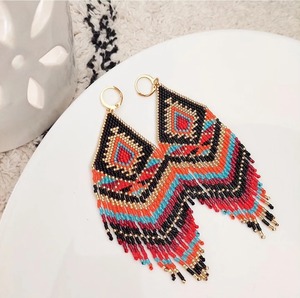 Pendientes de Cuentas de Vidrio, Pendientes de Cuentas Hipoalergénicos, Pendientes de Cuentas Amigables con la Piel, Venta al por Mayor de Fábrica Personalizada - Product Image 5