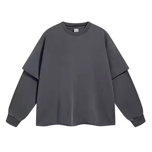 เสื้อยืดแขนยาวผู้ชายไซส์ใหญ่ ผ้าฝ้ายเจอร์ซีย์ 100% คอกลม สีพื้น ดีไซน์เรียบง่าย สไตล์ลำลอง - Product Image 3