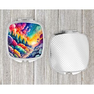 Coloré Dusty Miller Compact Voyage Maquillage Miroir De Poche Pliant Miroir pour Femmes et Filles Idée Cadeau Décoratif - Product Image 4