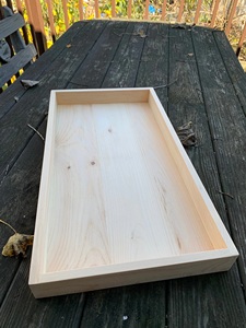 ถาดเสิร์ฟไม้เนื้อแข็งขัดเงา สไตล์อเมริกัน อเนกประสงค์และพกพาได้ รูปทรงสี่เหลี่ยมผืนผ้า หนา 1 นิ้ว ทำความสะอาดง่าย - Product Image 6