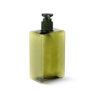 Custom Packaging Silk Screen Printed Wholesale 400ML Pump Square Flat <b>Bottle</b> <b>Refillable</b> Design Lightweight PET Plastic Cosmetic - Product Image 5