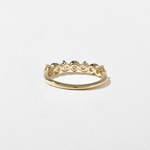 Bague en or jaune massif 14 carats avec rangée de diamants ronds brillants cultivés en laboratoire, bijoux tendance pour femmes, mariage et anniversaire - Product Image 3