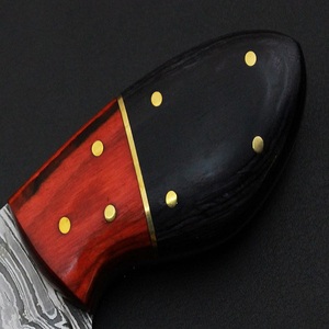 Cuchillo Utilitario de Acero de Damasco Hecho a Mano A&M ENTERPRISES con Hoja de Punta Caída, Estilo Desollador de Grado Industrial, Mango de Madera, OEM - Product Image 3