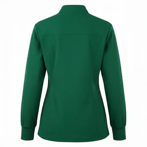 Chaqueta Médica de Moda al por Mayor para Mujer, Ajustada, con Cremallera Frontal, Manga Larga, Uniforme de Enfermera, Chaqueta de Spandex y Poliéster - Product Image 3