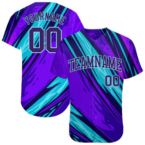 Camiseta de Béisbol de Manga Corta para Hombre, Sublimada, 100% Poliéster, Ropa Deportiva de Alta Calidad, Transpirable, con Rayas - Product Image 4