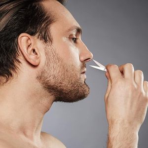 Tijeras Profesionales para Pelaje Nasal de Barbero, Acero Inoxidable, Punta Redondeada, Herramienta de Cuidado Personal, Tijeras de Precisión para Cortar el Pelaje Facial - Product Image 5
