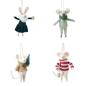 Festive Felt Hanging <strong>Mouse</strong> <strong>Ornaments</strong>: Whimsical Holiday Decor for Tree, Fireplace, and Gift - Product Image 2