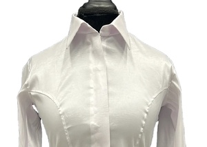 เสื้อโค้ทผ้ายืดสีขาวแบบตะวันตกทำด้วยมือ - Product Image 3