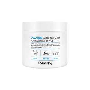 Discos Exfoliantes Tonificantes Farmstay Full Moist, Exfoliante a Base de Agua con Colágeno para una Piel Radiante - Product Image 1