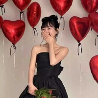 Ballons en latex et feuille métallisée rouges en forme de cœur pour la Saint-Valentin, mariage, fiançailles, fête prénuptiale, anniversaire, décoration