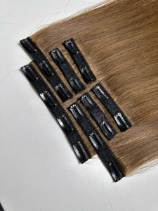 Extensions à clipser AZURA HAIR 100% cheveux humains vietnamiens, Remy, double trame, pointes pleines, couleur naturelle, vente en gros - Product Image 2