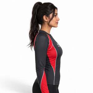 Advanced <b>Women</b> Rash Guard With Quick Dry Textile Ergonomic Stitching And Flexible Design <b>For</b> <b>Swimming</b> And Water Sports - Product Image 2