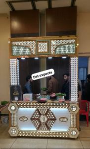 Mostrador de catering LED de estilo lujoso para bodas y eventos, estación de servicio de buffet moderna, fabricante y exportador a precios de mayorista. - Product Image 4