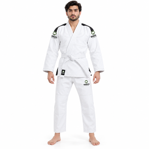 Uniforme de Jiu Jitsu Brasileño Ligero, Antibacteriano, que Absorbe la Humedad, Tejido Dorado, Preencogido, de Algodón, Estilo IBJJF Academy - Product Image 4