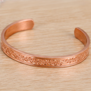 Authentic Filigree <b>Engraved</b> Pure Metal Open Cuff <b>Bangle</b> Bracelet Fashionable Metal Jewelry Exquisite Craftsmanship - Product Image 4