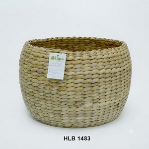 Natural Seagrass Woven Serving <b>Tray</b> Round Handwoven <b>Basket</b> for Home Kitchen Table Decor - Product Image 4