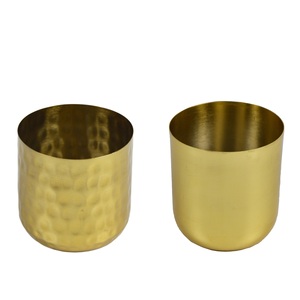 Dos Frascos de Vela de Diseño Diferente con Diseño de Metal de Hierro de Calidad Original, Frasco de Cera con Acabado Brillante y Pulido, Portavelas - Product Image 1