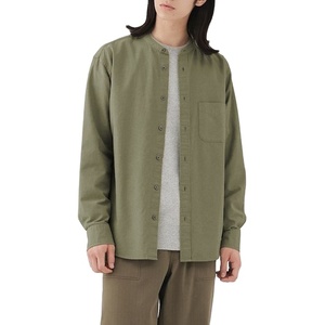 เสื้อเชิ้ตผู้ชายคอตั้งเล็ก สไตล์เกาหลี สีพื้น สำหรับธุรกิจลำลองและงานทางการ รับผลิตตามสั่งขายส่ง - Product Image 2