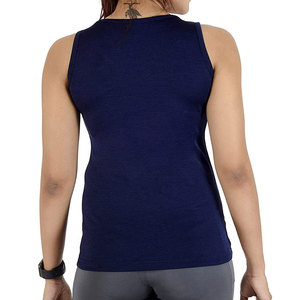 Women's <b>Navy</b> Blue Sleeveless Tank <b>Top</b> O-Neck Knitted Breathable Casual Wear Womens Fashion Tank <b>Top</b> Breathable Soft Fabric - Product Image 1