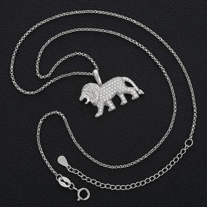 24K Gold Plated Lion Pendant With Crystal Rhinestones Micro Insert Hiphop <b>Charm</b> Men's Animal Themed Jewelry Gift - Product Image 2