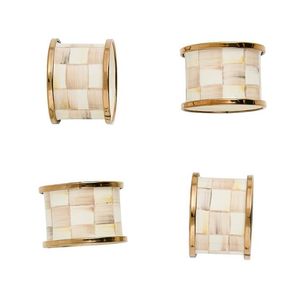 Famous Article Design Brass MOP Napkin Ring Metal Napkin Ring With MOP Inlay Stainless steel Napkin Ring At very low Price - Product Image 6