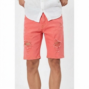 Wholesale <b>Men</b> Denim <b>Shorts</b> Casual Cotton Jean <b>Shorts</b> Raw Edge <b>Knee</b> <b>Length</b> Summer Clothing Supplier - Product Image 4