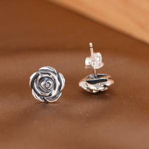 Boucles d'oreilles tendance fleur rose - Product Image 3