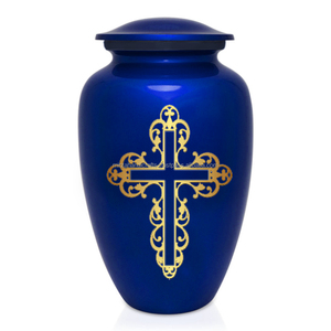 Love of Christ Classic American Style Brass Urn <b>Red</b> Glossy Funeral Memorial Cremation <b>Vase</b> for Human Ashes Handcrafted - Product Image 6