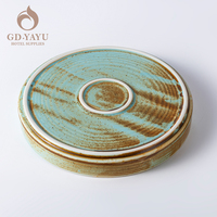 Assiette plate japonaise YAYU en céramique émaillée de forme ronde pour steak et snacks chinois, idéale pour la restauration - Vente en gros usine
