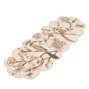 High Quality 36\" Glass Beaded Dining <b>Table</b> <b>Runner</b> With Custom Floral Design Low Price Wedding <b>Runners</b> for Christmas - Product Image 2