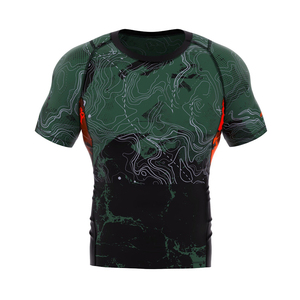 เสื้อรัดรูปสำหรับผู้ชายแบบพิเศษ ผลิตตามสั่ง (OEM) ผ้าโพลีเอสเตอร์น้ำหนักเบา ระบายอากาศได้ดี แห้งเร็ว เหมาะสำหรับกีฬาทางน้ำและการฝึกซ้อม - Product Image 1