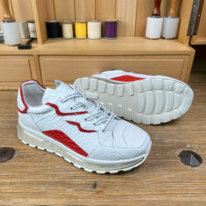 Chaussures de sport décontractées de luxe pour hommes en cuir véritable avec semelle à coussin d'air, personnalisation sur mesure - Product Image 5