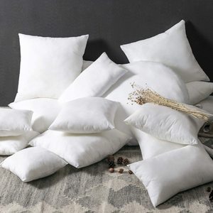 Coussin rectangulaire blanc avec garnissage 100 % coton moelleux, écologique, rafraîchissant, style moderne et minimaliste, pour le soutien du cou - Product Image 5