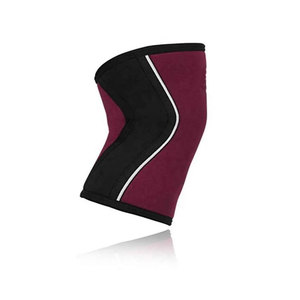 Genouillère de compression élastique bordeaux avec bordure noire pour hommes - Product Image 2