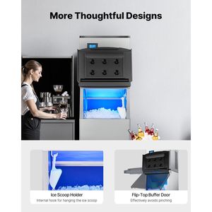 Contenitore per Ghiaccio in Acciaio Inox da 250 LBS per Attrezzature di Refrigerazione Commerciale, Filtro Monostadio, Contenitore per Produttore di Ghiaccio Commerciale - Product Image 6