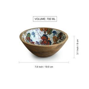 Stylish <b>Wooden</b> Bowl for <b>Dining</b> <b>Table</b> Use Perfect for Serving Salad Fruits Chips Snacks and Dry Food Items with <b>Rustic</b> Look - Product Image 4